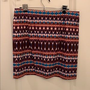 J Crew Geometric Mini Skirt
